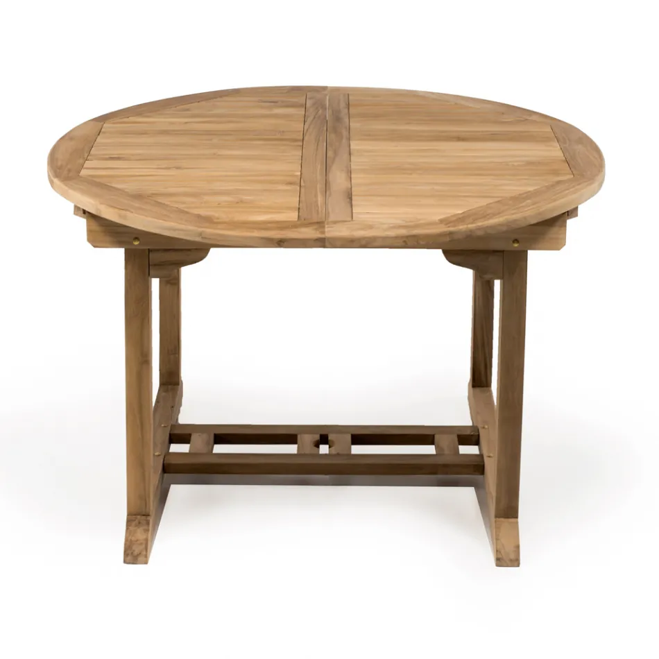 Tavolo Allungabile da Giardino in Teak Naturale – Yggdrasil Viadurini