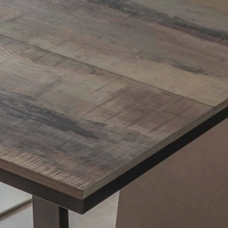 Tavolo Allungabile da Pranzo in Legno e Metallo fino a 280 cm - Gallotto Viadurini