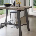 Tavolo Allungabile da Pranzo in Legno e Metallo fino a 280 cm - Gallotto Viadurini