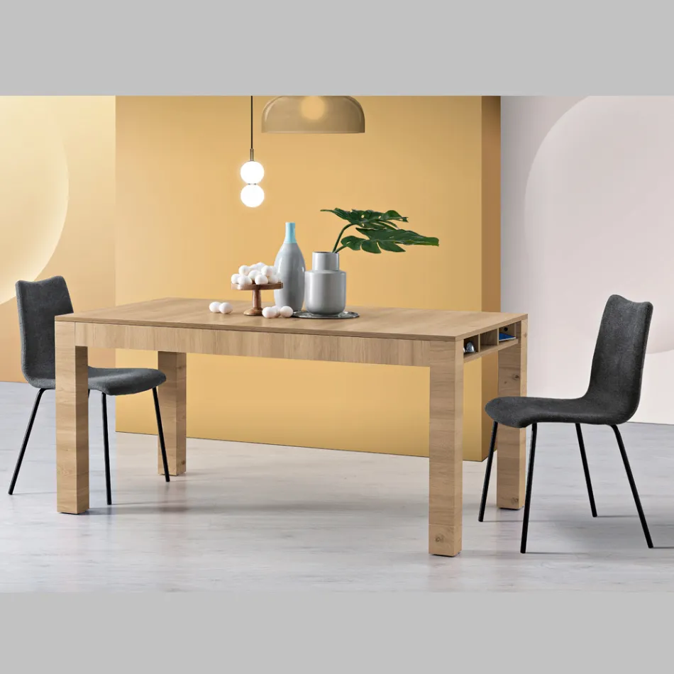 Tavolo Allungabile da Soggiorno in Melaminico Made in Italy - Ondine Viadurini