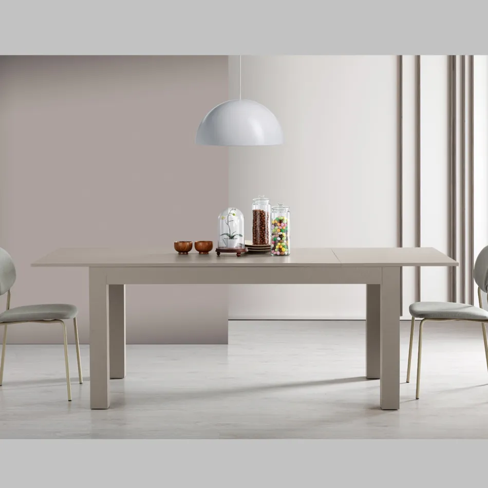 Tavolo Allungabile da Soggiorno in Melaminico Made in Italy - Ondine Viadurini