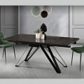Tavolo Allungabile da Soggiorno in Metallo e Vetroceramica Made in Italy - Meluso