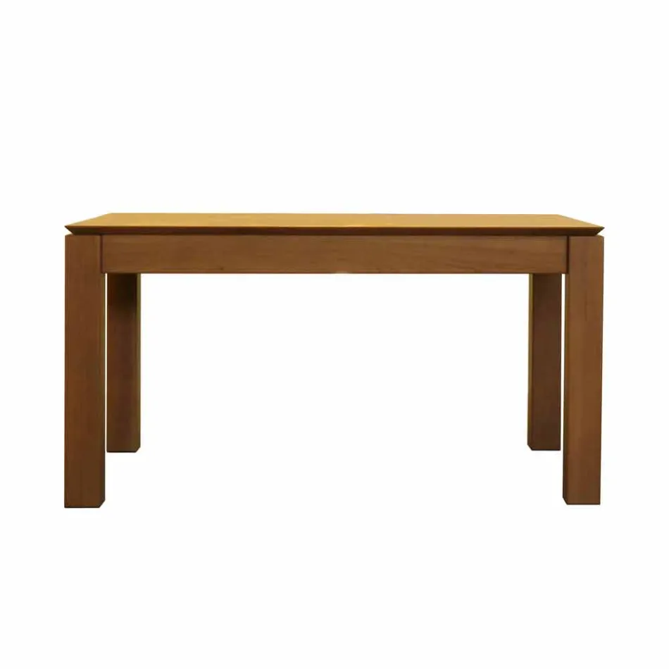 Tavolo allungabile design in rovere massello, made in Italy, Frank Viadurini