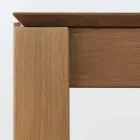 Tavolo allungabile design in rovere massello, made in Italy, Frank Viadurini