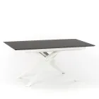 Tavolo allungabile di design con gambe in metallo, Lucera Viadurini