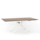 Tavolo allungabile di design con gambe in metallo, Lucera Viadurini