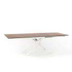 Tavolo allungabile di design con gambe in metallo, Lucera Viadurini
