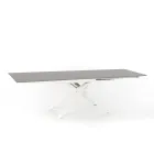 Tavolo allungabile di design con gambe in metallo, Lucera Viadurini