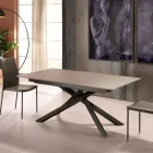 Tavolo allungabile di design con gambe in metallo, Lucera Viadurini