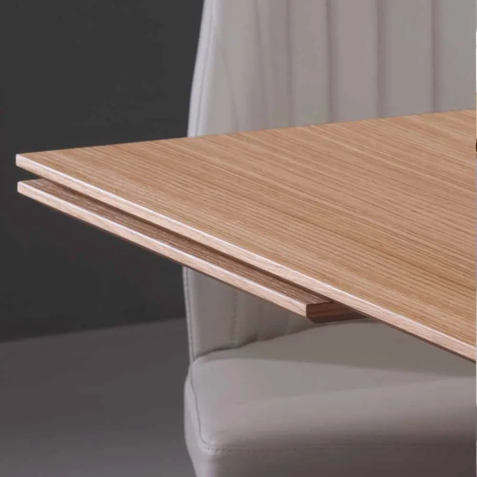 Tavolo allungabile di design con piana in rovere Daryl,fatto in Italia Viadurini