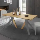 Tavolo allungabile di design con piana in rovere Daryl,fatto in Italia Viadurini
