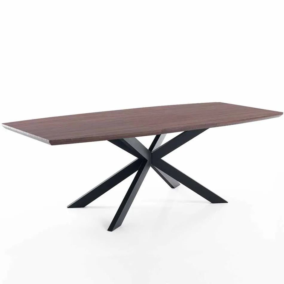 Tavolo Allungabile di Design in Mdf e Metallo, Torquato Viadurini
