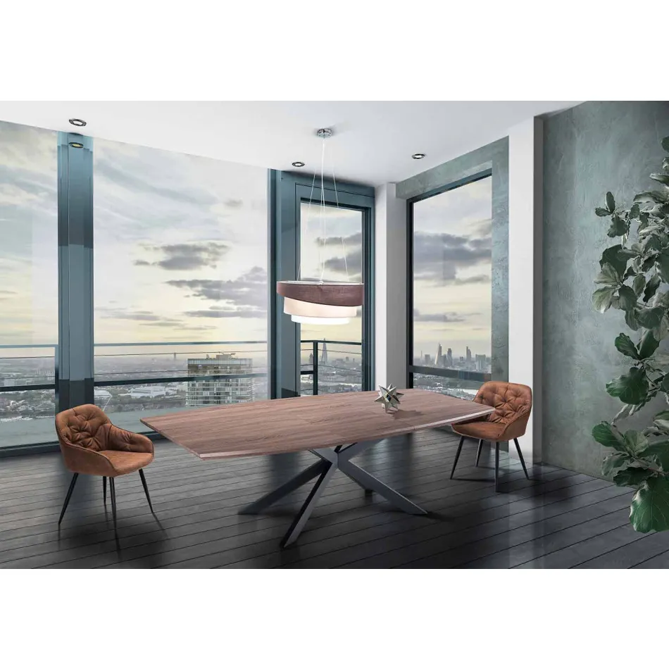 Tavolo Allungabile di Design in Mdf e Metallo, Torquato Viadurini