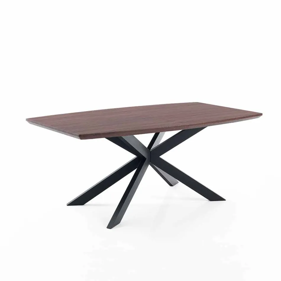 Tavolo Allungabile di Design in Mdf e Metallo, Torquato Viadurini