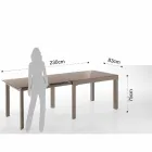 Tavolo Allungabile di Design in Vetro e Metallo, Guerriero Viadurini