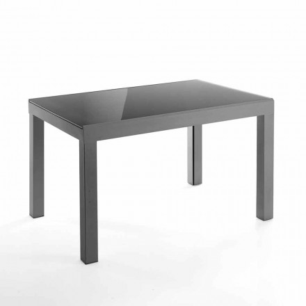 Tavolo Allungabile di Design in Vetro e Metallo, Guerriero Viadurini