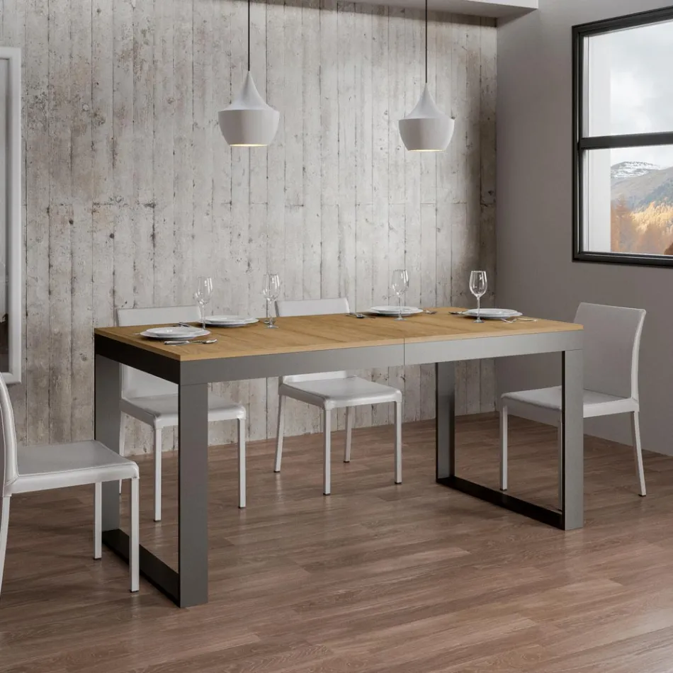 Tavolo Allungabile di Design Moderno in Legno Nobilitato - Badesi Viadurini
