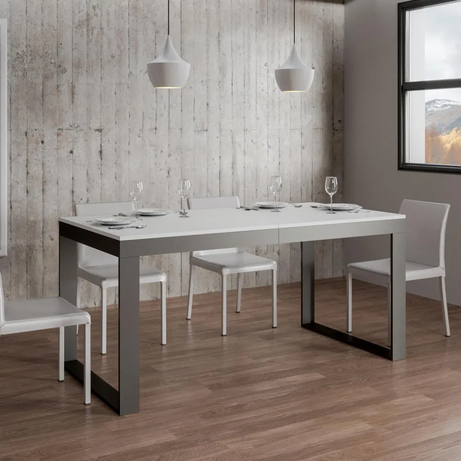 Tavolo Allungabile di Design Moderno in Legno Nobilitato - Badesi Viadurini