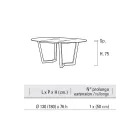Tavolo Allungabile Fino 180 cm Tondo Hpl Stratificato Made in Italy - Bastiano Viadurini