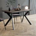 Tavolo Allungabile Fino 200 cm Base in Metallo e Piano in Gres - Norris