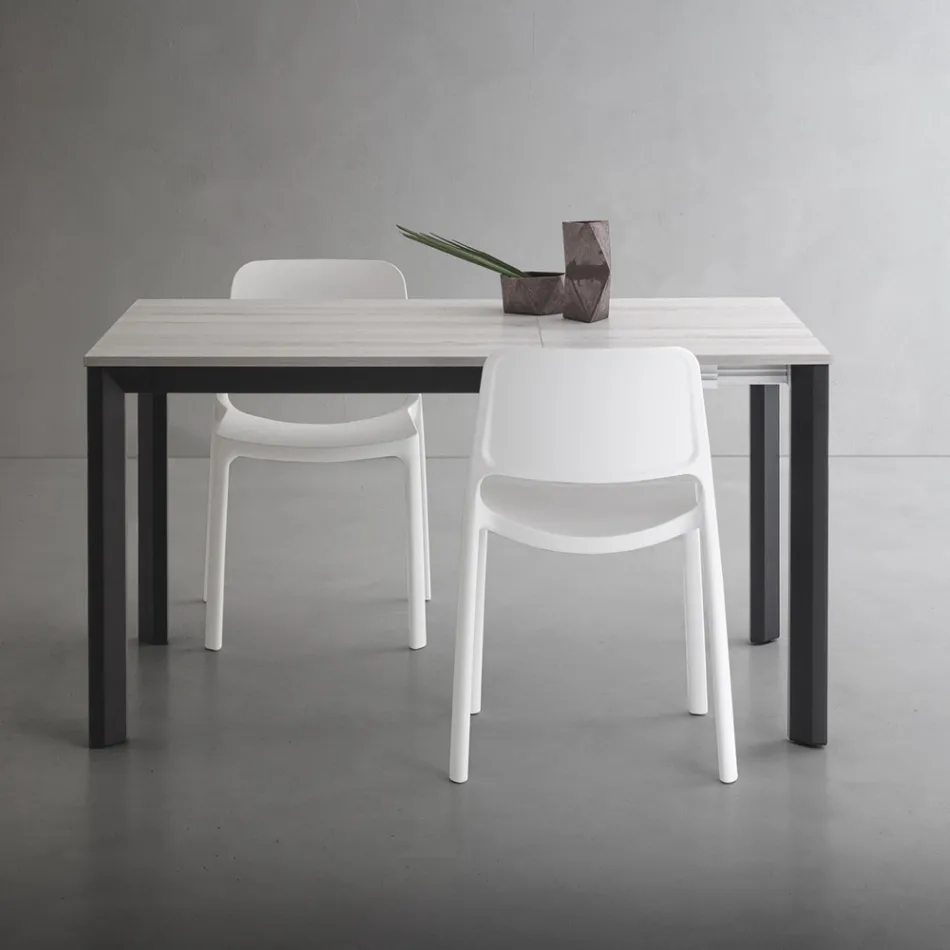Tavolo Allungabile Fino 232 cm Quadrato in Hpl Made in Italy - Filiberto Viadurini