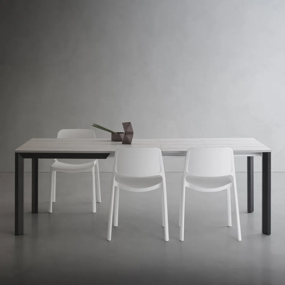 Tavolo Allungabile Fino 232 cm Quadrato in Hpl Made in Italy - Filiberto Viadurini