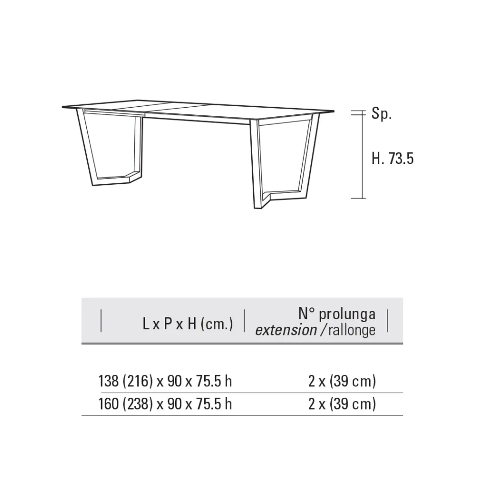 Tavolo Allungabile Fino 238 cm Metallo Moka e Hpl Made in Italy - Pablito Viadurini