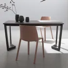 Tavolo Allungabile Fino 238 cm Metallo Moka e Hpl Made in Italy - Pablito Viadurini