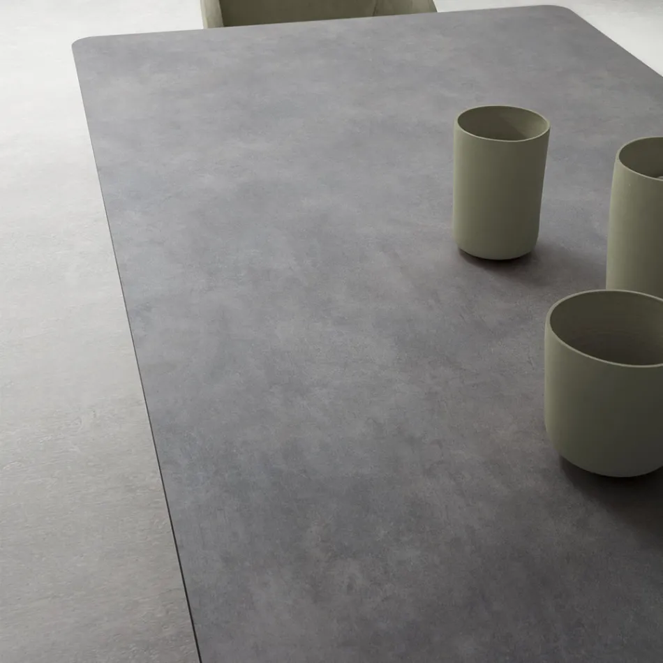 Tavolo Allungabile Fino 300 cm Base in Metallo Made in Italy - Bastiano Viadurini