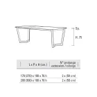 Tavolo Allungabile Fino 300 cm Base in Metallo Made in Italy - Bastiano Viadurini