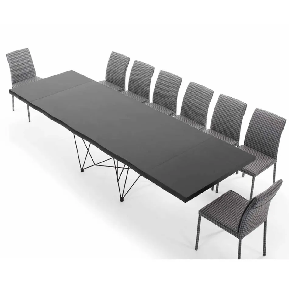 Tavolo Allungabile Fino 300 cm in Legno Impiallacciato Made in Italy – Ezzellino Viadurini