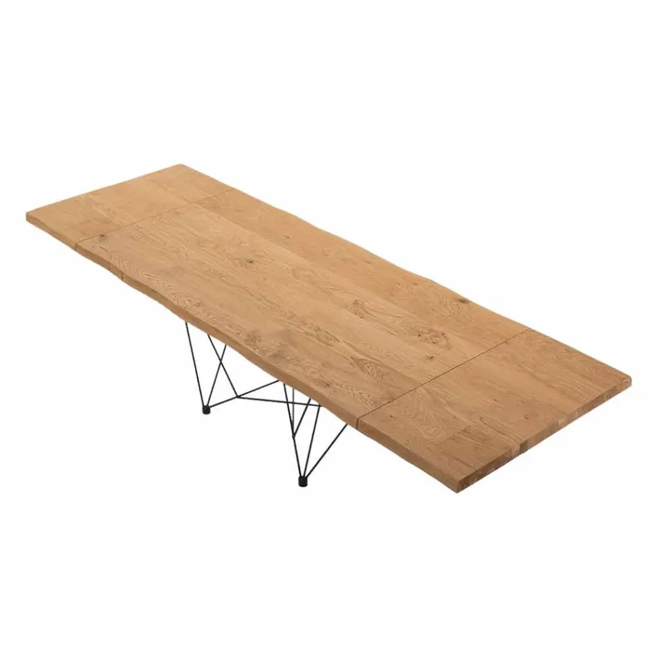 Tavolo Allungabile Fino 300 cm in Legno Impiallacciato Made in Italy – Ezzellino Viadurini