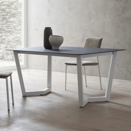 Tavolo Allungabile Fino 300 cm Piano Hpl Stratificato Made in Italy - Bastiano Viadurini