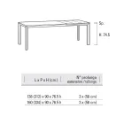 Tavolo Allungabile Fino 334 cm in Alluminio e Hpl Made in Italy - Filiberto Viadurini