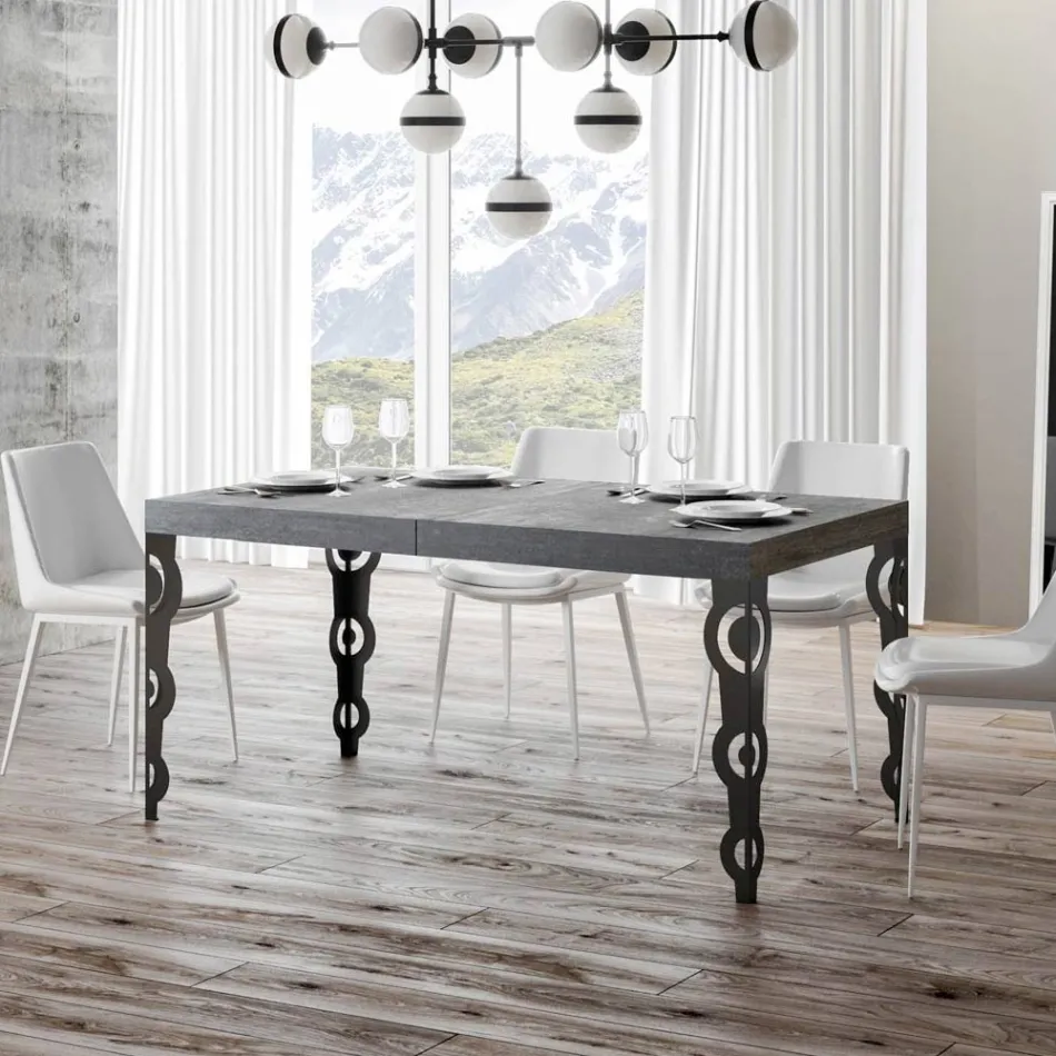 Tavolo Allungabile Fino 4 mt in Legno Nobilitato e Ferro Made in Italy – Marella Viadurini