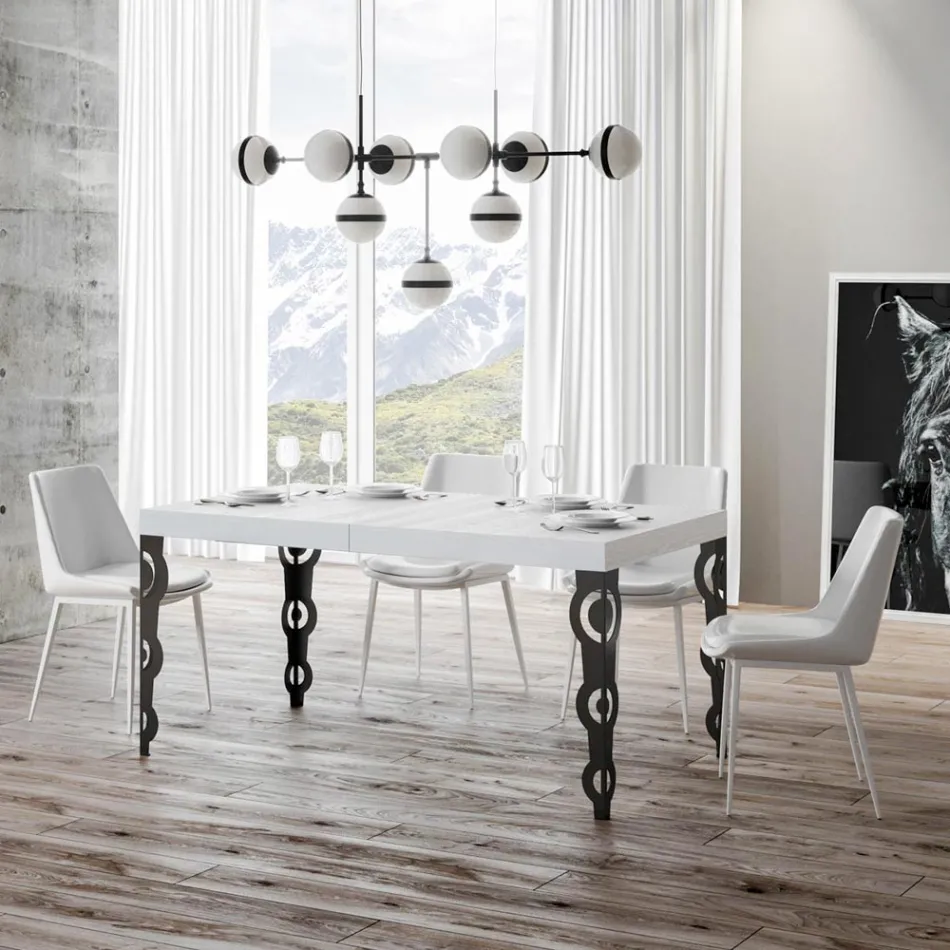 Tavolo Allungabile Fino 4 mt in Legno Nobilitato e Ferro Made in Italy – Marella Viadurini
