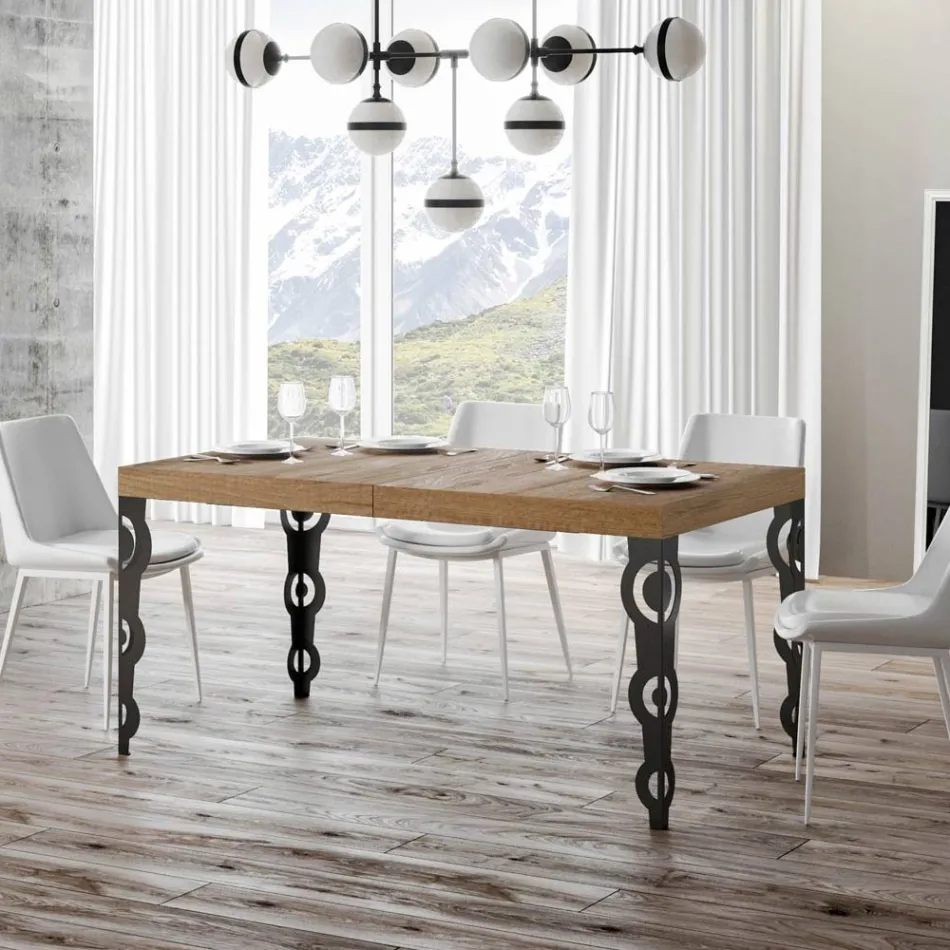 Tavolo Allungabile Fino 4 mt in Legno Nobilitato e Ferro Made in Italy – Marella Viadurini