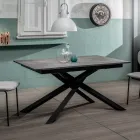 Tavolo Allungabile fino a 190 cm in Metallo e Piano in Melaminico - Lavanda Viadurini