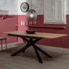 Tavolo Allungabile fino a 190 cm in Metallo e Piano in Melaminico - Lavanda Viadurini