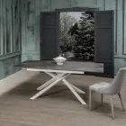 Tavolo Allungabile fino a 190 cm in Metallo e Piano in Melaminico - Lavanda Viadurini