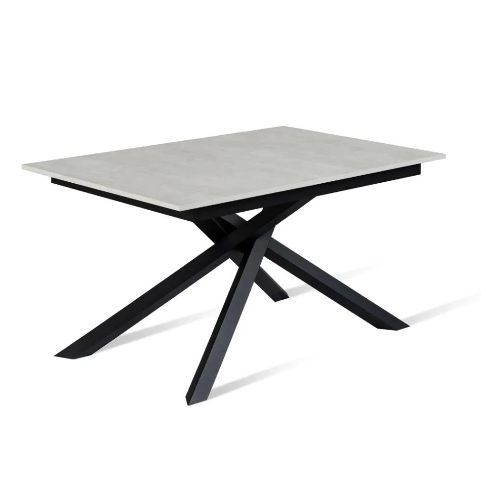 Tavolo Allungabile fino a 190 cm in Metallo e Piano in Melaminico - Lavanda Viadurini