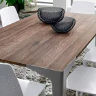 Tavolo Allungabile Fino a 222 cm in Hpl Effetto Legno Made in Italy - Vulcano Viadurini
