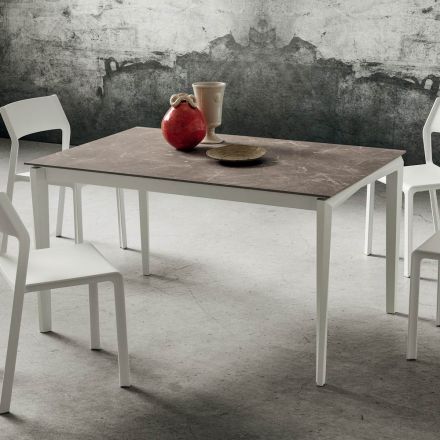 Tavolo Allungabile Fino a 240 cm con Piano in Hpl Made in Italy - Fantastic Viadurini