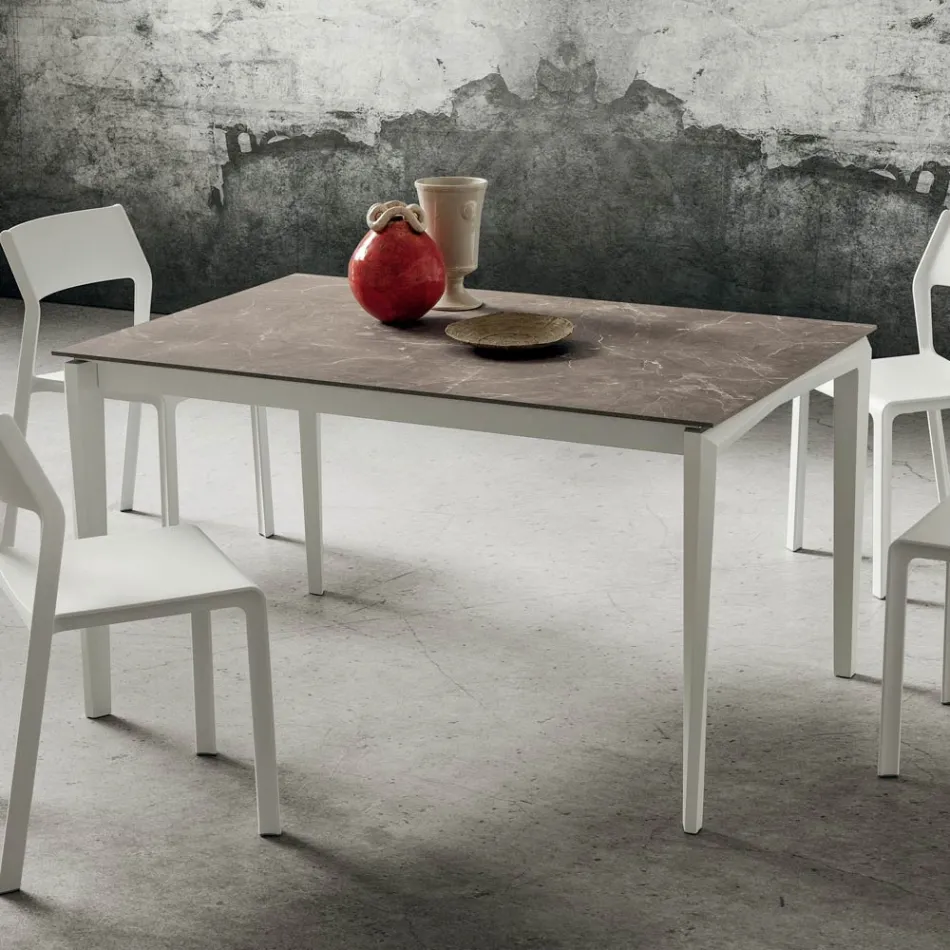 Tavolo Allungabile Fino a 240 cm con Piano in Hpl Made in Italy - Fantastic Viadurini