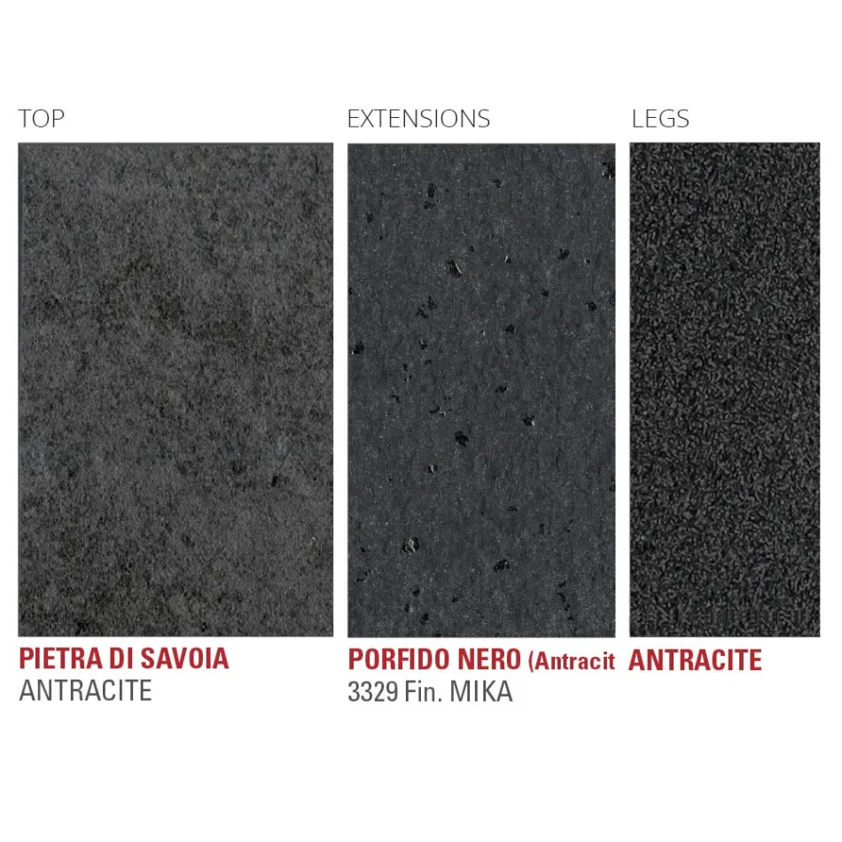 Tavolo Allungabile Fino a 240 cm con Piano in Laminam Made in Italy - Maltese Viadurini