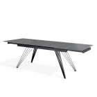 Tavolo Allungabile fino a 240 cm in Ceramica e Metallo - Bouquet Viadurini