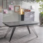 Tavolo Allungabile fino a 240 cm in Ceramica e Metallo - Bouquet Viadurini