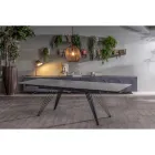Tavolo Allungabile fino a 240 cm in Ceramica e Metallo - Bouquet Viadurini