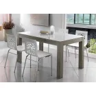 Tavolo Allungabile fino a 270cm in Vetro e Legno Frassino Made in Italy – Homer Viadurini