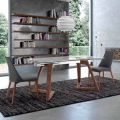 Tavolo Allungabile Fino a 280 cm in Vetro e Legno Impiallacciato – Eugrafo